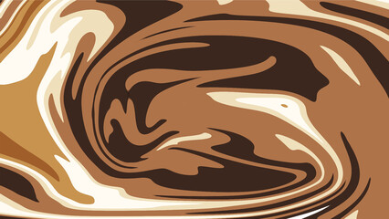 Brown, Chocolate, latte, Coffe Liquid Abstract Background: Flowing Colors and Dynamic Shapes 