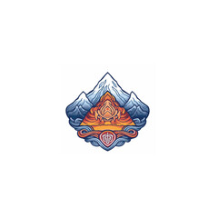 mongolian traditional logo illustration eps.10