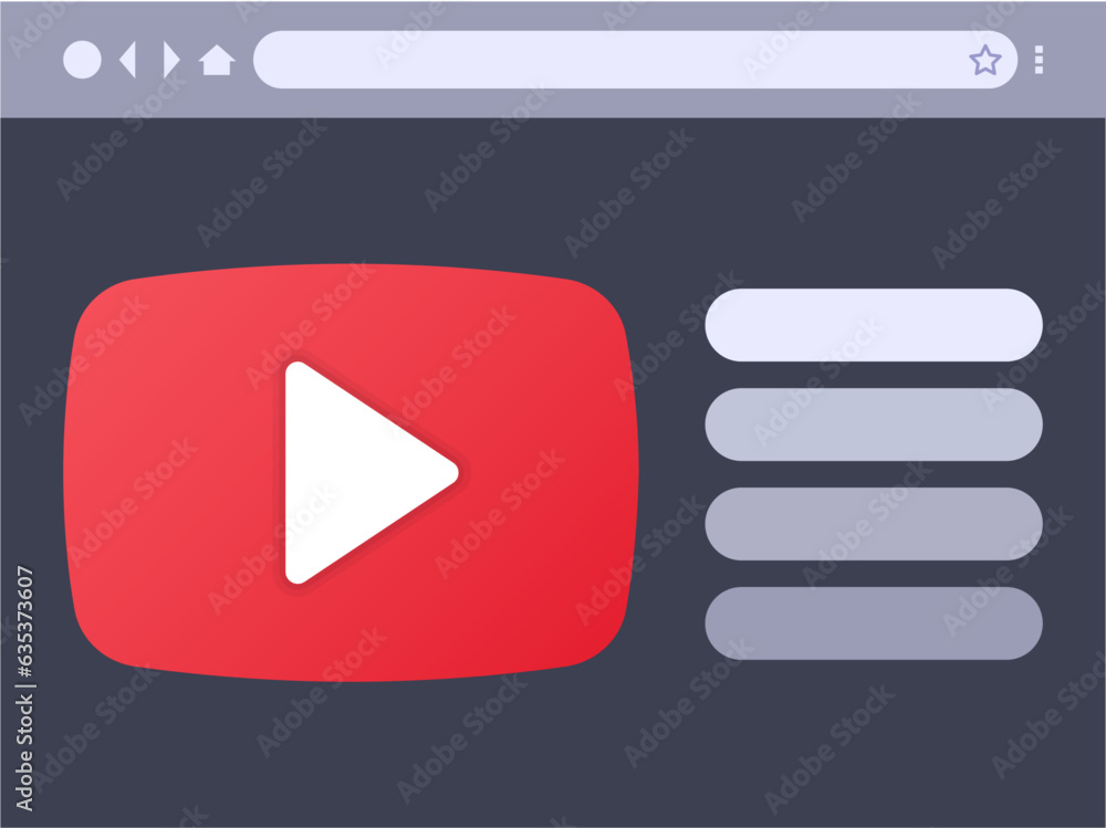 Poster video tutorial online concept user interface. video lessons training interface with easily editable 