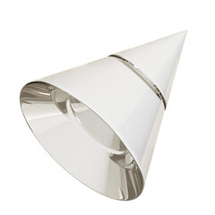 Transparent abstract cone shape 3D