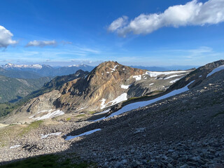 snow covered mountains