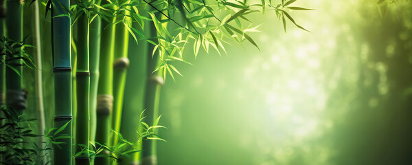 Fototapeta na wymiar Bamboo trees background. Copy space