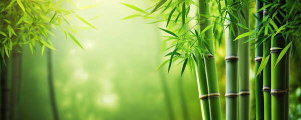 Obraz na płótnie Canvas Bamboo trees background. Copy space