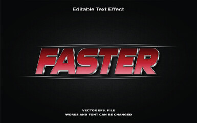 Faster 3d style editable text effect, faster text effect, faster 3d editable text effect template, Faster in red