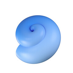 Seashell 3D illustration