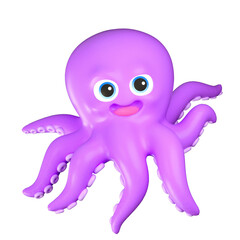 Octopus 3D illustration