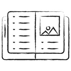 Hand drawn Book illustration icon