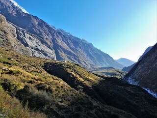 Fototapeta premium syabrubesi to langtang village