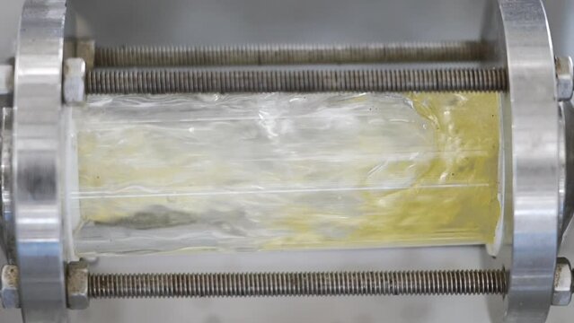 Ext Close up Sample tube Boiled Oil Industrial Fryer