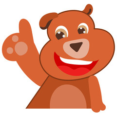 Puppy dog thumb up gesture