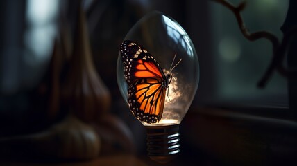 with a wonderful glowing butterfly