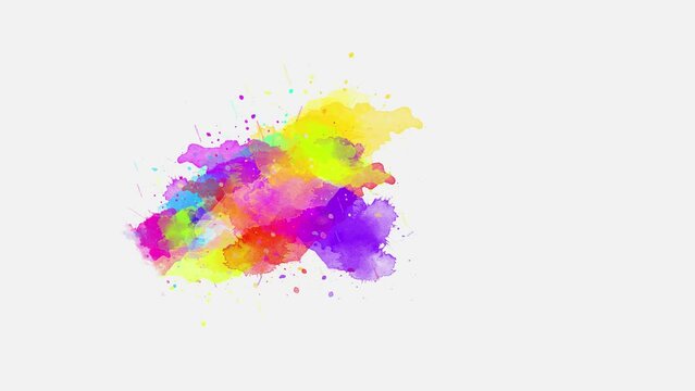 Abstract ink paint brush stroke animation effect slowmotion reveal