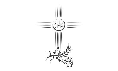 Christian Symbol design for print or use as poster, card, flyer, sticker, tattoo or T Shirt