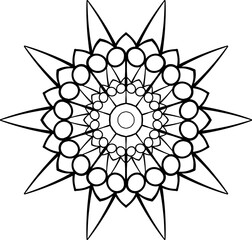 Decorative ornament. Mandala pattern in circle.