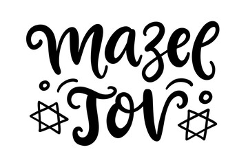 Mazel tov hand lettering Modern calligraphy
