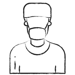 Hand drawn Doctor illustration icon