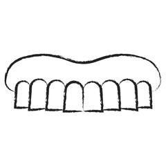 Hand drawn Human teeth illustration icon