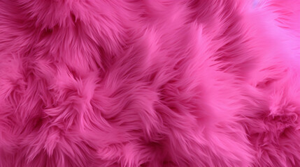 Hot Pink fluffy plush fur texture - obrazy, fototapety, plakaty