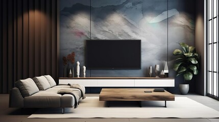 Modern Home Background. Contemporary Interior Design