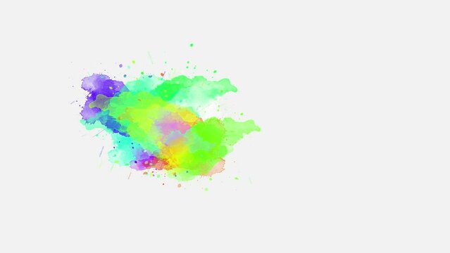 Water color Paint Brush stroke Ink splatters transition animation effect