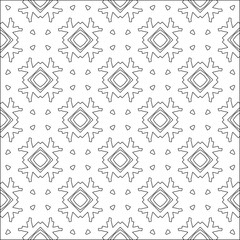 Vector pattern with symmetrical elements . Modern stylish abstract texture. Repeating geometric tiles from striped elements.Black and white pattern.