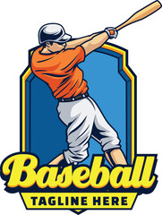 Vector of baseball badge logo team