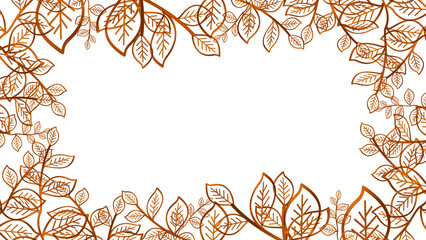 young glow transparent leaves copper rust color border on the isolated