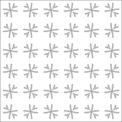 Vector pattern with symmetrical elements . Modern stylish abstract texture. Repeating geometric tiles from striped elements.Black and white pattern.