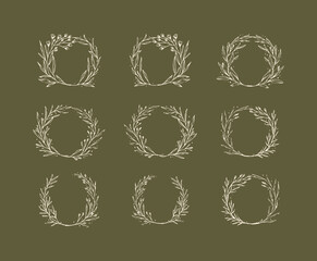 wildflowers flowers hand drawn wild flower wild garden flower for organic logo floral logo or herb logo