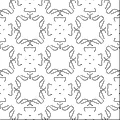 Vector pattern with symmetrical elements . Modern stylish abstract texture. Repeating geometric tiles from striped elements.Black and white pattern.