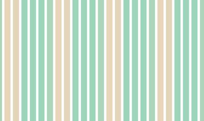Obraz premium Abstract geometric seamless pattern. Green beige Vertical stripes. Wrapping paper. Print for interior design and fabric. Kids background. Backdrop in vintage and retro style.