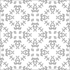 Vector pattern with symmetrical elements . Modern stylish abstract texture. Repeating geometric tiles from striped elements.Black and white pattern.