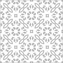 Vector pattern with symmetrical elements . Modern stylish abstract texture. Repeating geometric tiles from striped elements.Black and white pattern.