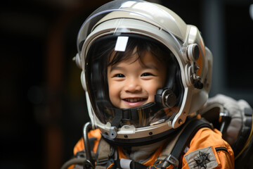 Dream job of astronaut kid background. Generative ai.