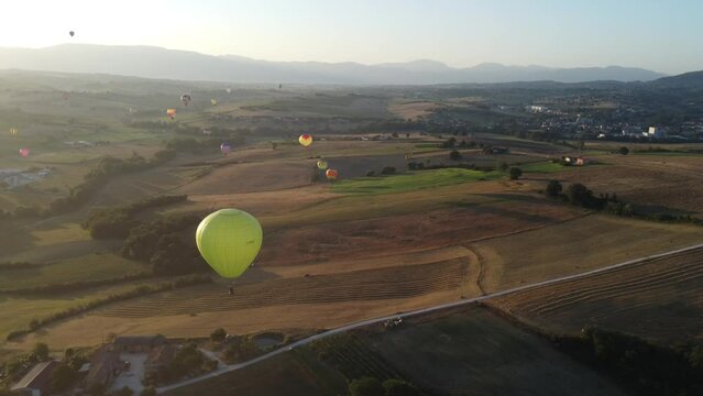 Mongolfiere in volo sull'Umbria