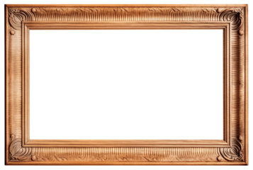 isolated illustrations of wood picture photo frame. Created with Generative AI