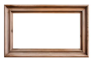 isolated illustrations of wood picture photo frame. Created with Generative AI
