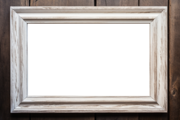 isolated illustrations of wood picture photo frame. Created with Generative AI