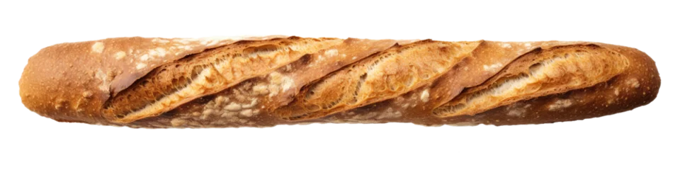 Abwaschbare Fototapete Bäckerei isolated illustration of baguette bread. Created with Generative AI