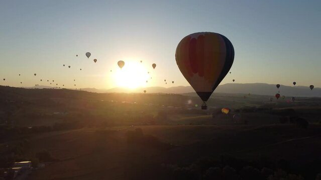 Mongolfiere in volo sull'Umbria