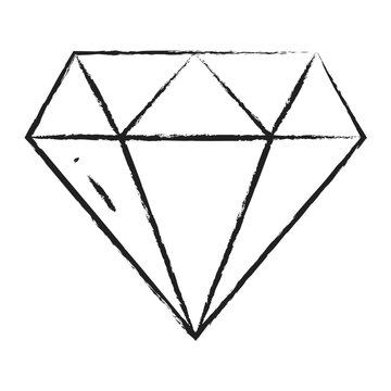 Line diamond icon