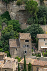 Fototapeta na wymiar View over Traditional stone house in the village of Gordes, Vaucluse, Provence, France, High quality photo