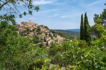 View over the village of Gordes, Vaucluse, Provence, France. High quality photo