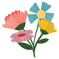 Colorful flowers illustration