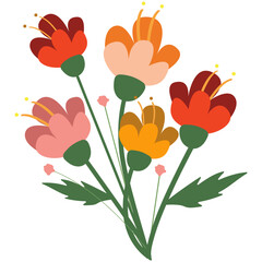 Colorful flowers illustration