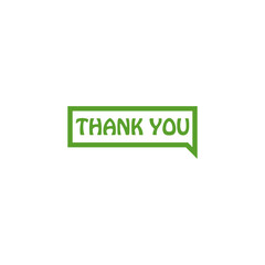 Speech bubble thank you icon isolated on transparent background