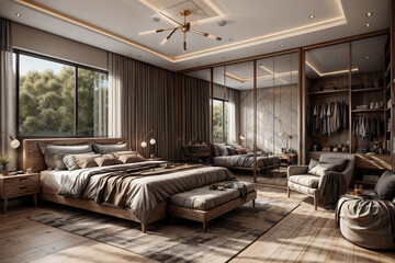 Modern luxury bedroom, 