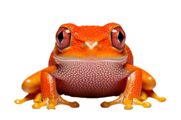 Zelfklevend Fotobehang Tree frog cut out. Generative AI © lukjonis