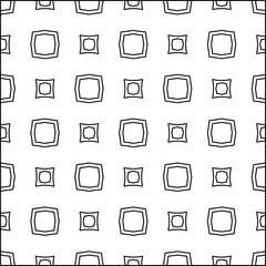 Vector pattern with symmetrical elements . Modern stylish abstract texture. Repeating geometric tiles from striped elements.Black and white pattern.