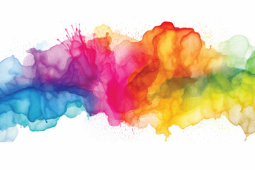 Abstract rainbow colors watercolor background - obrazy, fototapety, plakaty